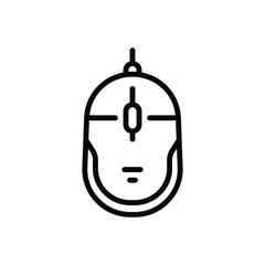 Obraz premium Black line icon for mouse
