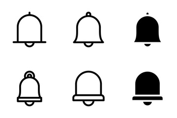 bell, alert icon set design template