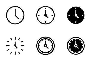 clock icon set design template