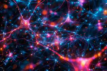 Obraz premium Intelligence Networking Abstract Artificial Internet Plex