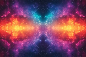 Fototapeta premium Abstract cosmic star patterns background. Featuring cosmic star patterns and bright colors. Emphasizing depth and sparkle. Ideal for space and dynamic themes.