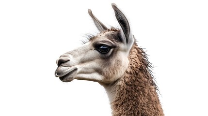 Fototapeta premium Llama isolated over white background