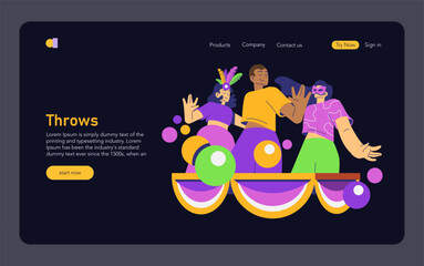 Mardi Gras. Flat Vector Illustration © inspiring.team