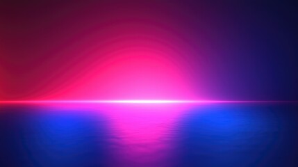 Abstract gradient sunset over a calm ocean surface