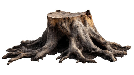 Fototapeta premium tree stump isolated on white background