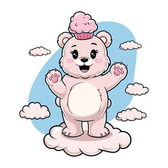 cute teddy vector
