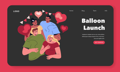 St Valentines Day. Flat Vector Illustration