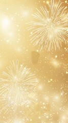 Abstract festive background with glitter, confetti, ribbons and free place for text. New Year, Christmas, birthday, holiday celebration banner