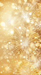 Abstract festive background with glitter, confetti, ribbons and free place for text. New Year, Christmas, birthday, holiday celebration banner