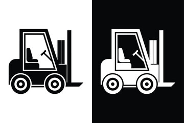 Naklejka premium Minimalist Forklift Truck Vector. Clean & Professional