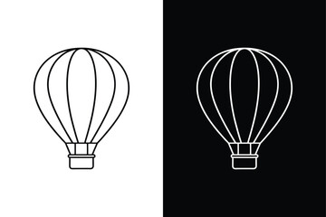 Naklejka premium Editable Hot Air Balloon Vector for Modern Designs