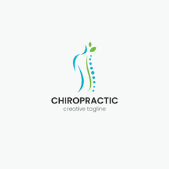 Chiropractic, cord, spinal, spine, spiral, health, bone, pain, backbone logo template
