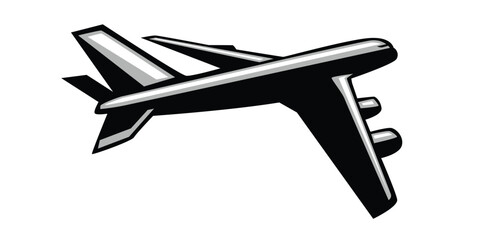 Fototapeta premium Vector illustration of flying plane