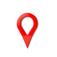 Fototapeta premium 3D Red Location Pin: Marker for Maps & GPS