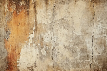 Obraz premium Arafed wall with peeling paint and a fire hydrant in front of it