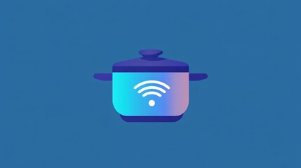 Smart Pot Colorful Gradient Wireless Cooking Appliance. AI Generated
