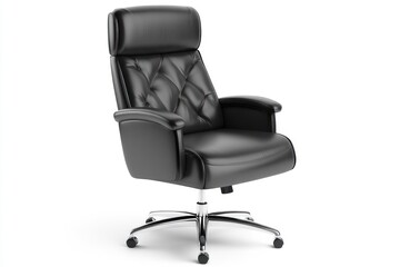 Elegant black office chair with modern design and comfort