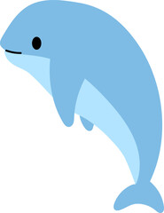 Illustration flat design of beluga whale cute sea animals