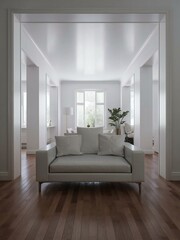 modern living room with sofa
