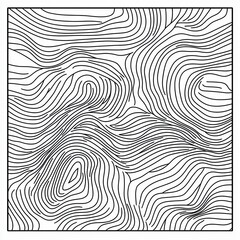 Abstract Movement Lines Simple Coloring Book Page Design
