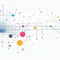 Abstract Colorful Network Connections