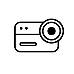 Bodycam line icon, body camera made linear style, sign camera for use logo and other design.