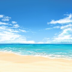 Fototapeta premium 美しい青い海と空