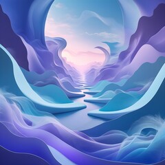 abstract blue background with waves
