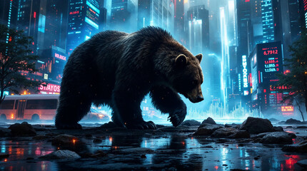 Bear in city