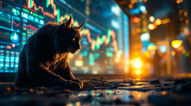 Cat in city