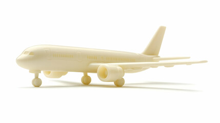Obraz premium White airplane toy model on white background