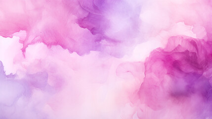 Fototapeta premium Purple pink and white watercolor background.