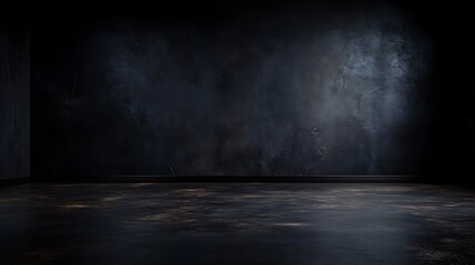 Dark room, smoky wall, floor, background