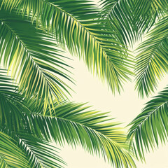 create a vector pattern from medina date palm leaves 