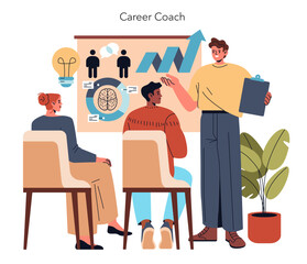 Psychotherapists. Flat Vector Illustration