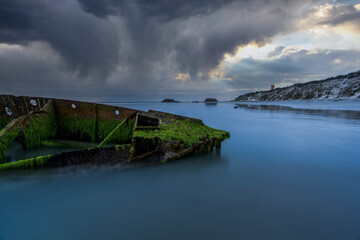 Wreck of the Pisces Star at Cape Banks, South Australia.