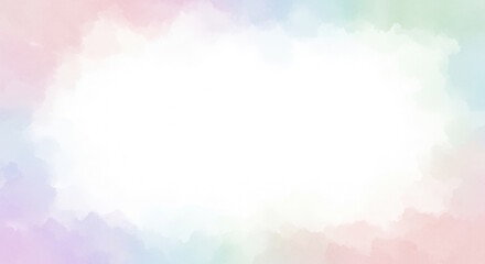 "Abstract watercolor background, soft pastel colors, white central space, high resolution, advertising design"