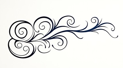 Fototapeta premium Elegant swirling design featuring intricate patterns on a clean background, ideal for decor