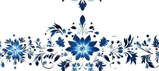 Decorative Blue Snowflake Pattern for Winter Designs