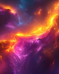 Abstract luminous cosmic textures background. Featuring luminous cosmic textures and vibrant colors. Emphasizing depth and modernity. Ideal for space and creative themes.
