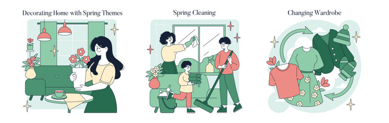 Early Spring. Flat Vector Illustration