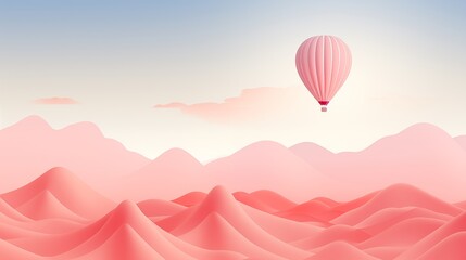 Obraz premium paper cut art of a hot air balloon soaring,generative ai illustration