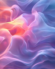Obraz premium Abstract luminous waves background. Featuring glowing luminous waves and soft colors. Emphasizing modernity and fluidity. Ideal for creative and tech themes.