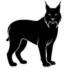 Obraz premium set-of-lynx-collection-of-silhouettes-of-black-vector