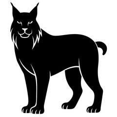 Obraz premium set-of-lynx-collection-of-silhouettes-of-black-vector
