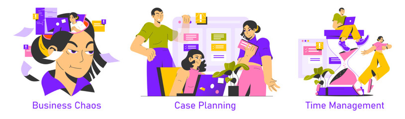 Engaging and Impactful Illustrations for Business Growth and Effective Time Management Strategies