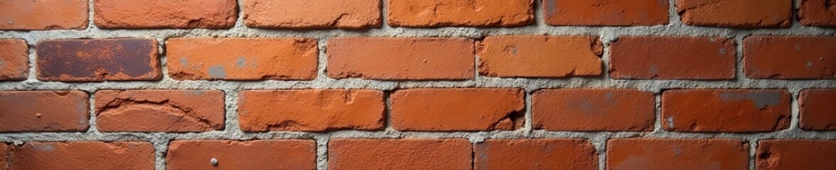 Aged brick wall, central white crack, textured surface, surface, vintage, design