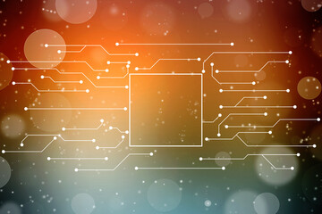 Abstract futuristic circuit board Illustration, Circuit board with various technology elements. Circuit board pattern for digital abstract technology background