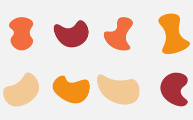 Abstract Doodle Shape Decorative Element design set . Hand drawn Abstract Shapes Minimalist For Design 