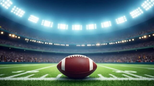 American football, Super Bowl, ball on the field with confetti during the victory celebration, championship final, victory